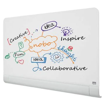 Photo Tableau design en verre - Blanc - 993 x 559 mm : NOBO Diamond 1905191