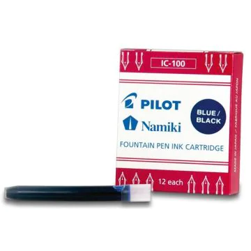 Photo Boite de 12 cartouches d'encre Mini - Bleu Nuit : PILOT Namiki