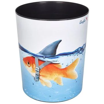 Photo Corbeille à papier - 13 litres - Requin doré LAUFER
