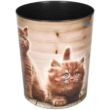 Photo Corbeille à papier - 13 litres - Chats fouineurs LAUFER