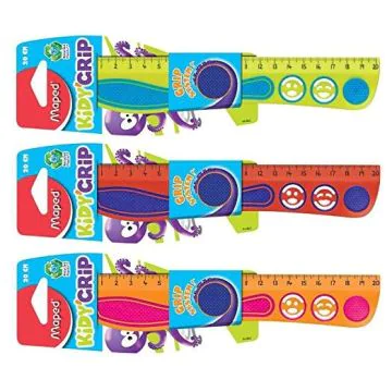 Photo Règle plate antidérapante en plastique - 200 mm : MAPED Kidy Grip (278710)