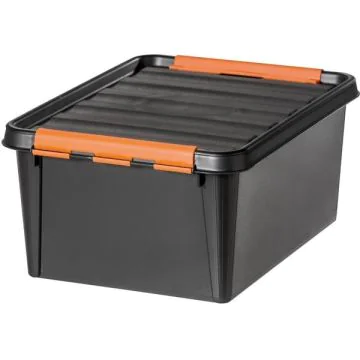 Photo Boite de rangement à couvercle - 14 litres - Noir SMARTSTORE Image