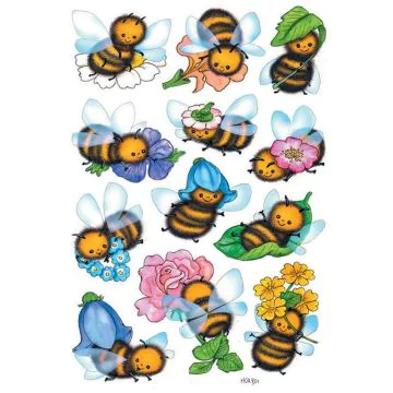 Photo HERMA : Lot de 36 stickers en papier - Abeilles rigolotes - 3569