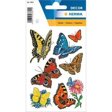 Photo Lot de 21 stickers en papier - Papillons - 3801