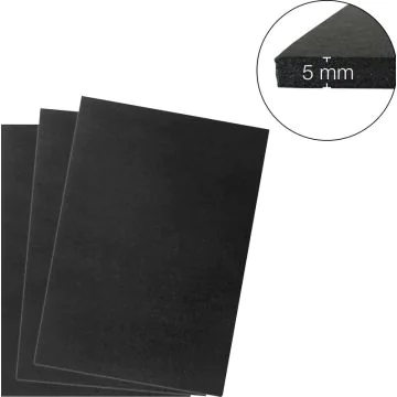 Photo TRANSOTYPE : Lot de 25 plaques de mousse - 297 x 420 mm - Noir détails