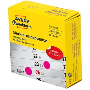 Photo Pastilles adhésives rondes 19 mm - Magenta AVERY