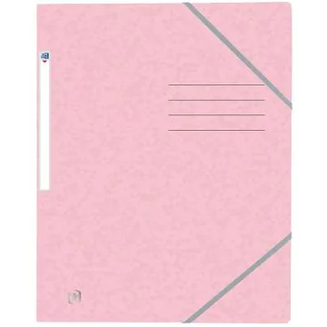 Photo Chemise à élastiques A4 - 3 rabats - Rose Pastel OXFORD Top File+