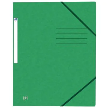 Photo Chemise à élastiques A4 - 3 rabats - Vert OXFORD Top File+