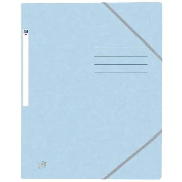 Photo Chemise à élastiques A4 - 3 rabats - Bleu Pastel OXFORD Top File+