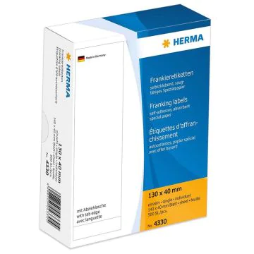 Photo 4330 HERMA : Etiquettes d'affranchissement - 130 x 40 mm