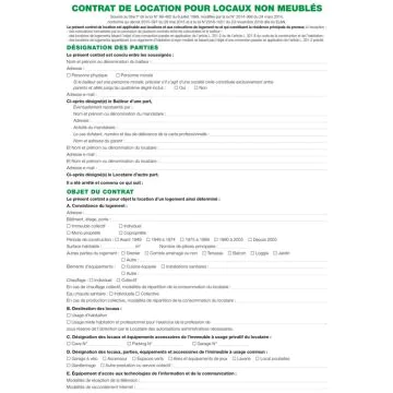 Photo Contrat de location - Locaux non meublés EXACOMPTA
