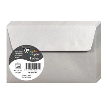Photo Enveloppe POLLEN Argent Format  90 x 140 mm 50071C