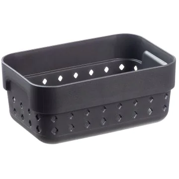 Photo Corbeille de Rangement - 78 x 118 x 50 mm - Noir PLAST TEAM Seoul Organizer S