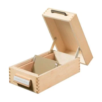 Photo Boite pour fiches en bois - Format A7 - 900 fiches : HAN 507 ouverte