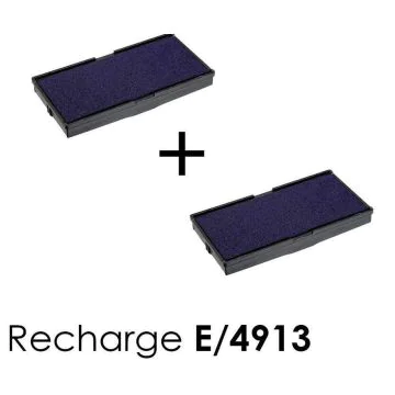 Photo TRODAT : Lot de 2 cassettes pour Print Dater 6/4913 - Bleu