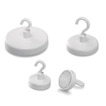 Photo Aimant à crochet - 25 mm - Blanc : MAGNETOPLAN 52625