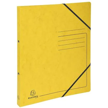 Photo Classeur 2 anneaux - Carte imprimée - Dos 20 mm - Jaune EXACOMPTA