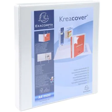 Photo Classeur personnalisable 2 anneaux de 16 mm - Blanc - Dos 38 mm EXACOMPTA Image