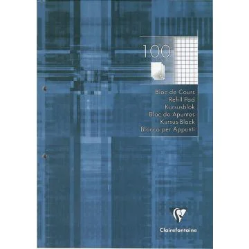 Photo CLAIREFONTAINE : Bloc de cours quadrillé - 210 x 297 mm - 200 pages 5812C 