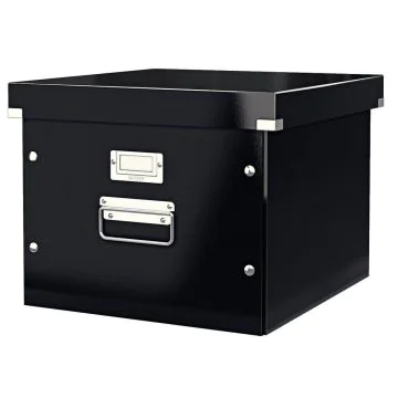 Photo Boite de rangement avec couvercle dossier suspendu - Format A4 Noir 6046-00-95 LEITZ Click et Store