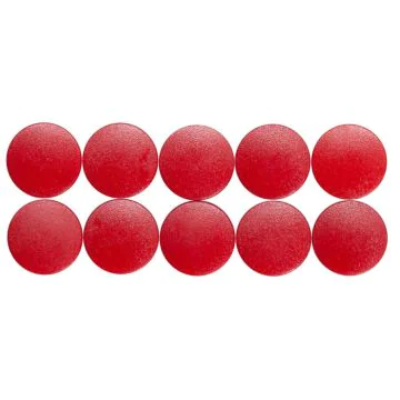 Image MAUL : Lot de 10 aimants ronds - 24 mm - Rouge (Affichage)
