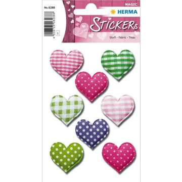 Photo HERMA : Lot de 8 stickers MAGIC - Coeurs - 6288