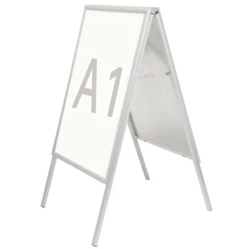 Photo Tréteau d'affichage public A1 - 640 x 1130 mm - Argent : MAUL 66311-08 