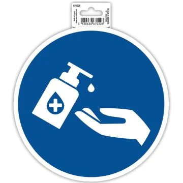 Photo Panneau adhésif - Gel main obligatoire - Bleu EXACOMPTA