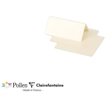 Photo POLLEN Porte-nom Ivoire irisé 85 x 80 mm 75086C Clairefontaine