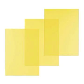 Photo Couvertures pour reliure A4 - PVC 0,20 mm - Jaune transparent - PAVO 8009060