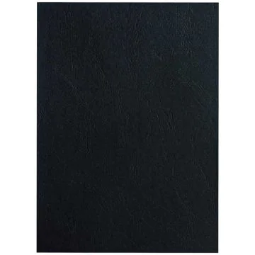 photo Plat de couverture pour reliure A4 - Carton Grain Cuir - Noir mat PAVO (8011124)