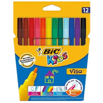 Photo Etui de 12 feutres - Visa - Assortiment BIC KIDS Image