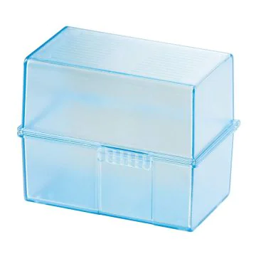 Photo Boite pour fiches en plastique - Format A7 - Bleu translucide : HAN 977-64 