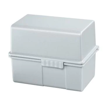 Photo Boite pour fiches en plastique - Format A8 - Gris clair : HAN 978-11