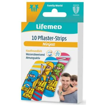Photo Pansements pour enfants - 60 x 17 mm - Ninjas LIFEMED