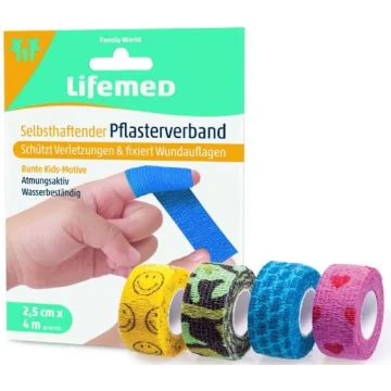 Photo Bande adhésive élastique - 25 mm x 4 m - Motifs assortis pour enfants LIFEMED