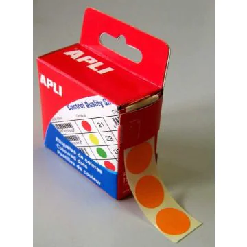 Photo Pastilles adhésives 15 mm - Orange AGIPA 115012 Etiquettes