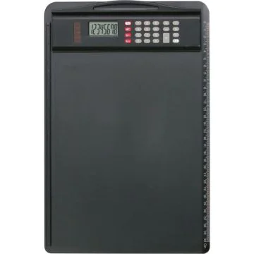 Photo ALASSIO : Porte-bloc A4 avec calculatrice - Noir 85 Exemple