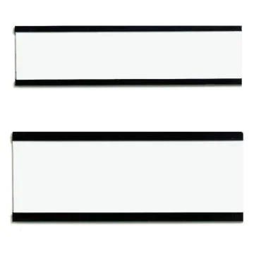 Photo Porte-étiquette magnétique C-profil - 75 x 40 mm - Marron : FRANKEN