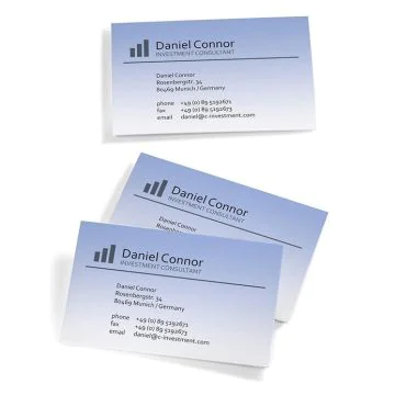 Photo SIGEL DP746 : Lot de 100 cartes de visite 3C bleu - 200 g