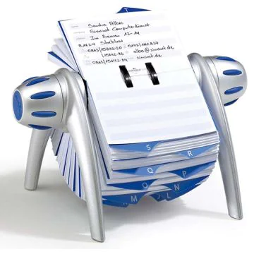Photo DURABLE 2416-23 : Fichier rotatif TELINDEX Flip - Gris/Bleu