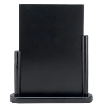 Photo Ardoise de Table - 280 x 320 mm - Support Noir : SECURIT Elegant Grand (ELE-BL-LA)