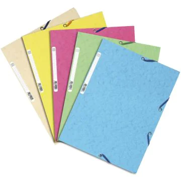 Photo Chemise à élastiques 3 rabats Carte lustrée 400g - Couleurs pastels EXACOMPTA Image