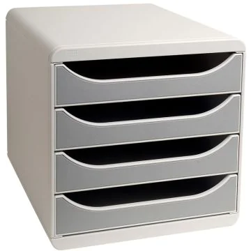 Photo Caisson à 4 tiroirs - Big Box - Gris Lumière/Granit EXACOMPTA Office