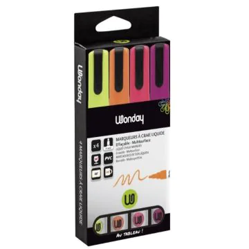 Photo Marqueur à craie liquide - 4 mm - Assortiment WONDAY Fun