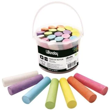 Photo Seau de 20 craies de trottoir - Assortiment WONDAY