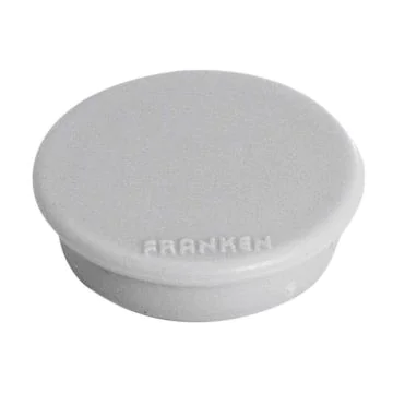 Photo Lot de 10 Aimants ronds - 38 mm - Gris : FRANKEN