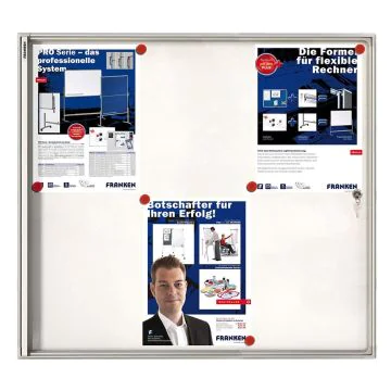 Vitrine d'intérieur plate - 6 feuilles A4 - 730 x 680 mm : FRANKEN X-traLine