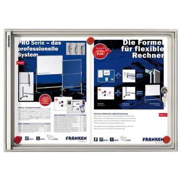 Vitrine d'intérieur plate - 8 feuilles A4 - 960 x 680 mm : FRANKEN X-traLine