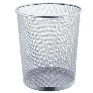 Photo Corbeille à papier 15 litres en métal - Argent : HELIT Mesh H2518500